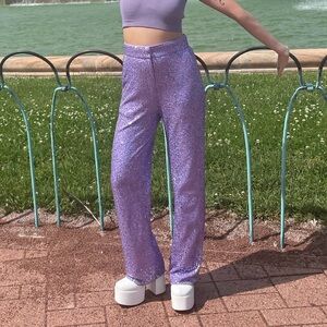 ASOS Purple Sequin Leggings